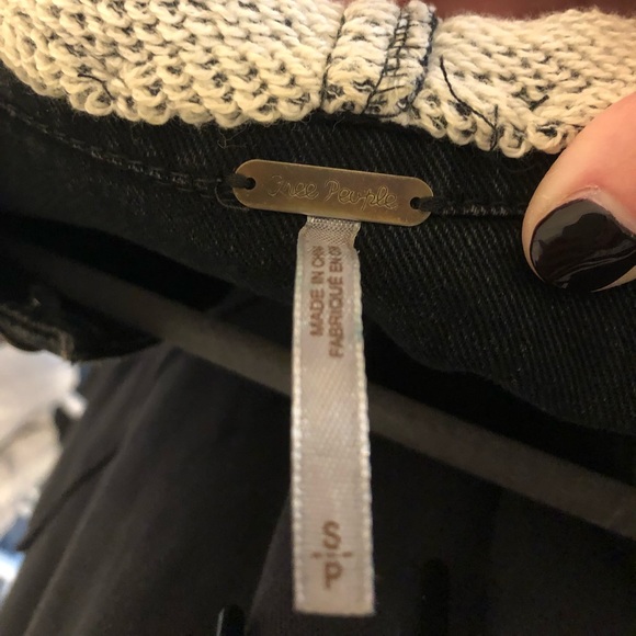 Free People Knit Hooded Denim Jacket - Picture 4 of 5